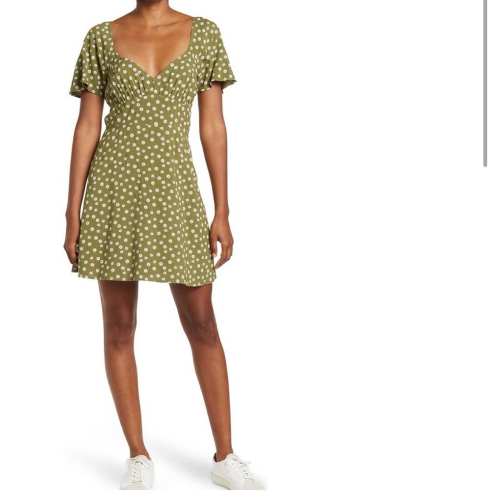 Abound Green Daisy Skater Dress